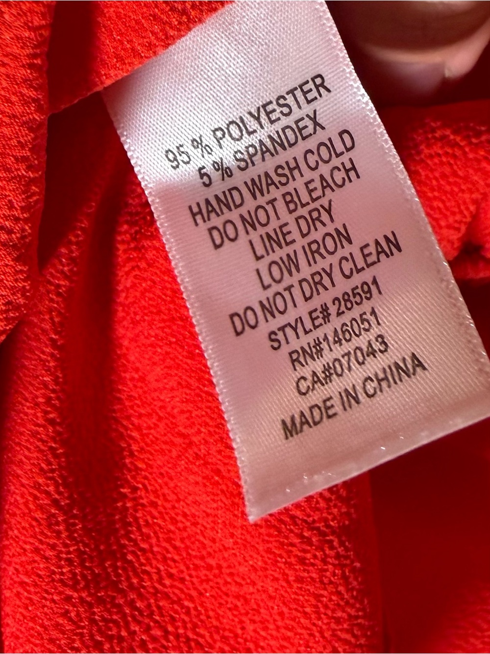 Monteau Red Wrap Peplum Blouse - Picture 7 of 7